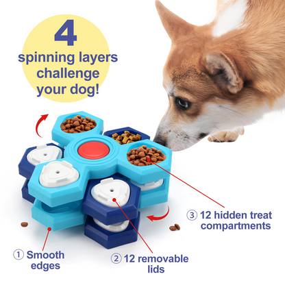 Ella's Hexagonal Treat Puzzle Toy for Dogs
