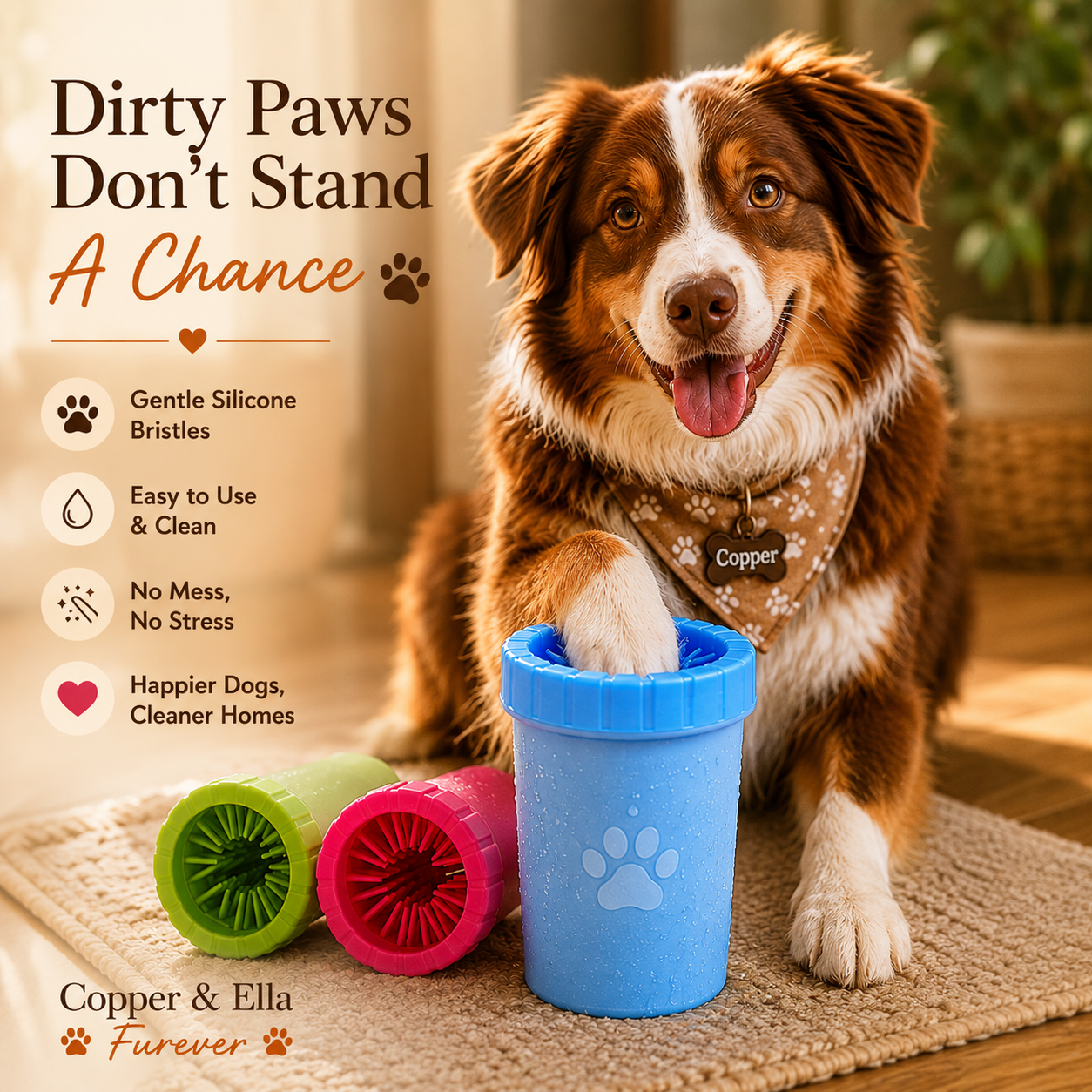 Copper & Ella's Portable Dog Paw Cleaner Cup