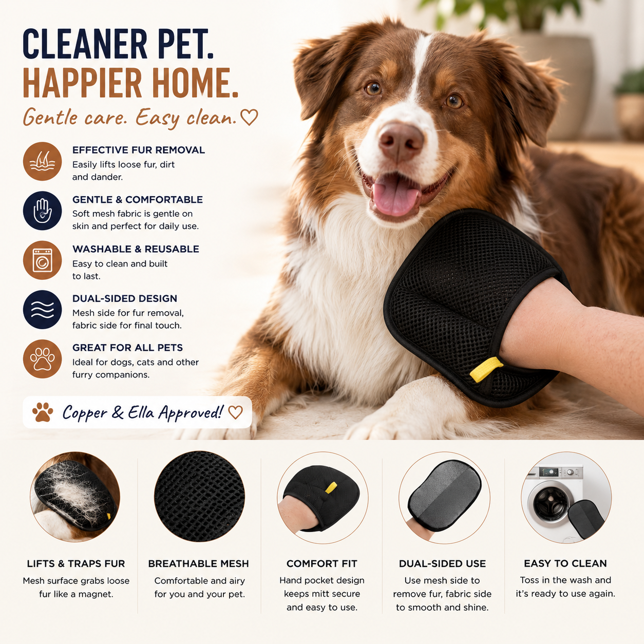 Copper & Ella's Electrostatic Hair Removal Glove